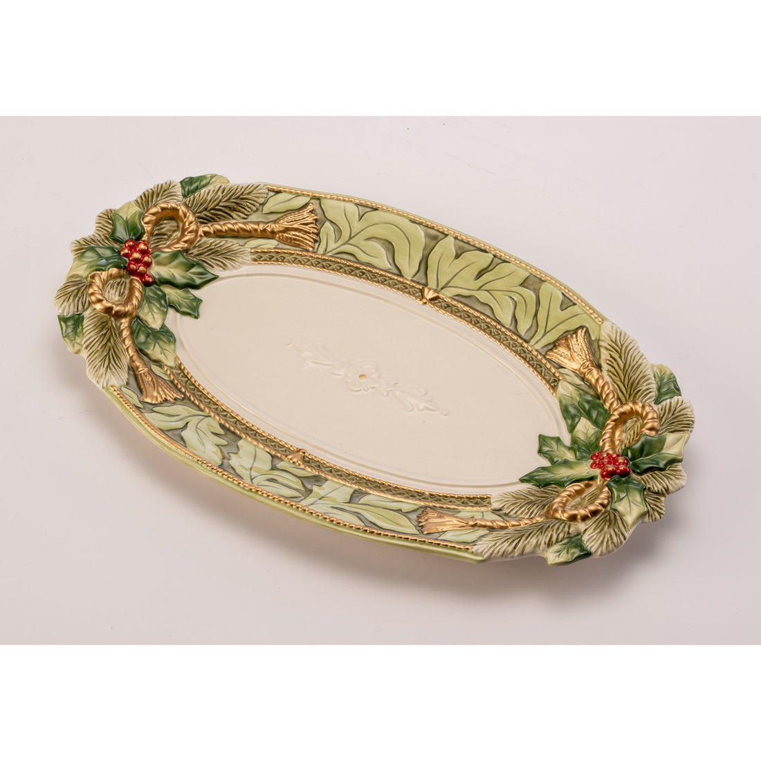 FITZ &amp;amp; FLOYD - Porcelain Centerpiece Tray 43 cm Oval Christmas Decoration 1022009