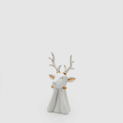 EDG Reindeer Thinker Christmas Decoration H21cm Porcelain