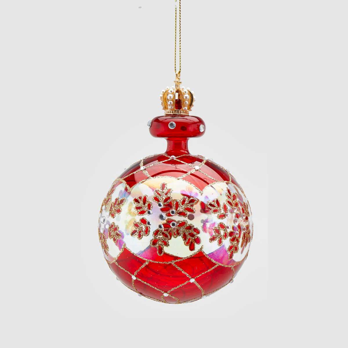 EDG Addobbo Sfera Pallina di Natale Decorazione Albero 13cm Vetro