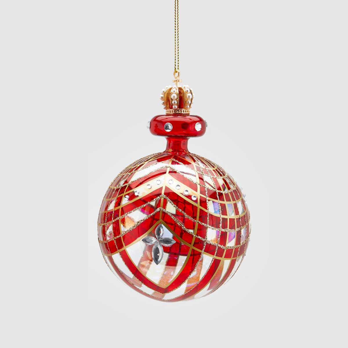 EDG Addobbo Sfera Pallina di Natale Decorazione Albero 13cm Vetro