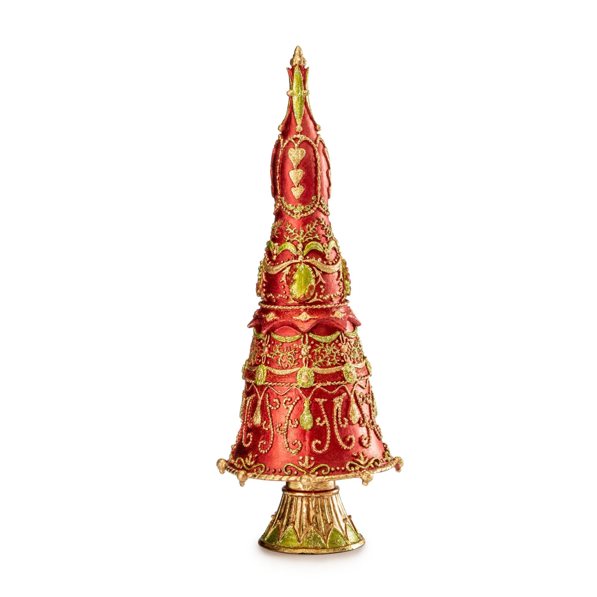 Palais Royal - Christmas Tree Decoration 33 cm Red Gold Resin 1022230