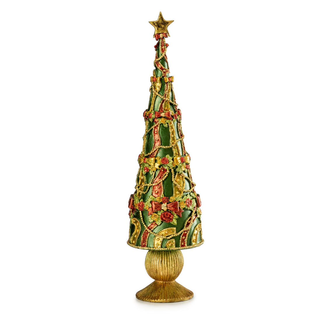 Palais Royal - Christmas Tree Decoration 48 cm Green Gold Resin 1022242