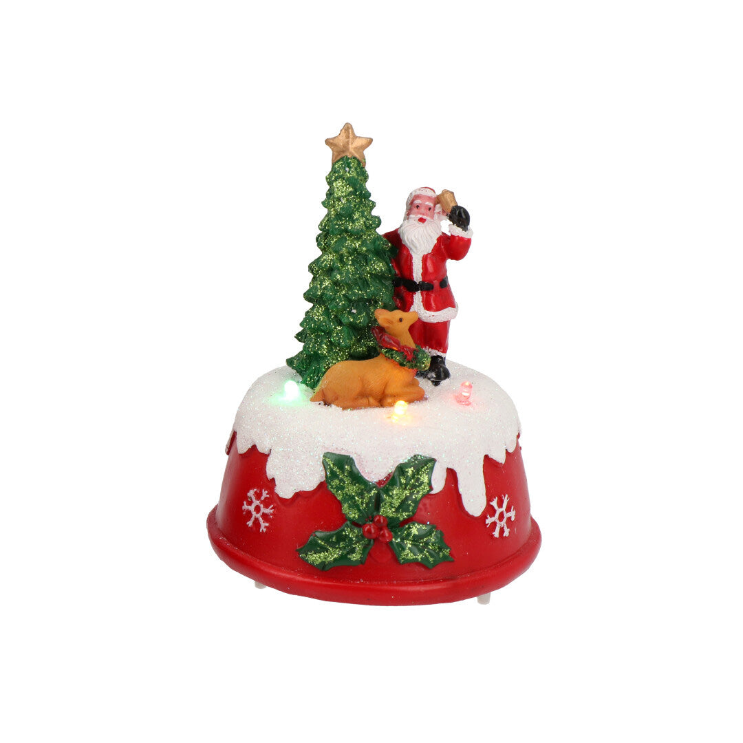 TIMSTOR Paesaggio Scena di Natale Babbo Natale Decorazione Natalizia 11,5cm LED