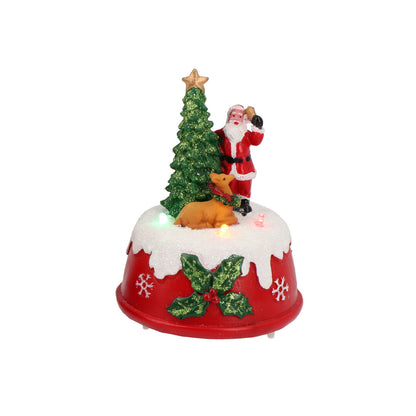 TIMSTOR Landscape Christmas Scene Santa Claus Christmas Decoration 11.5cm LED