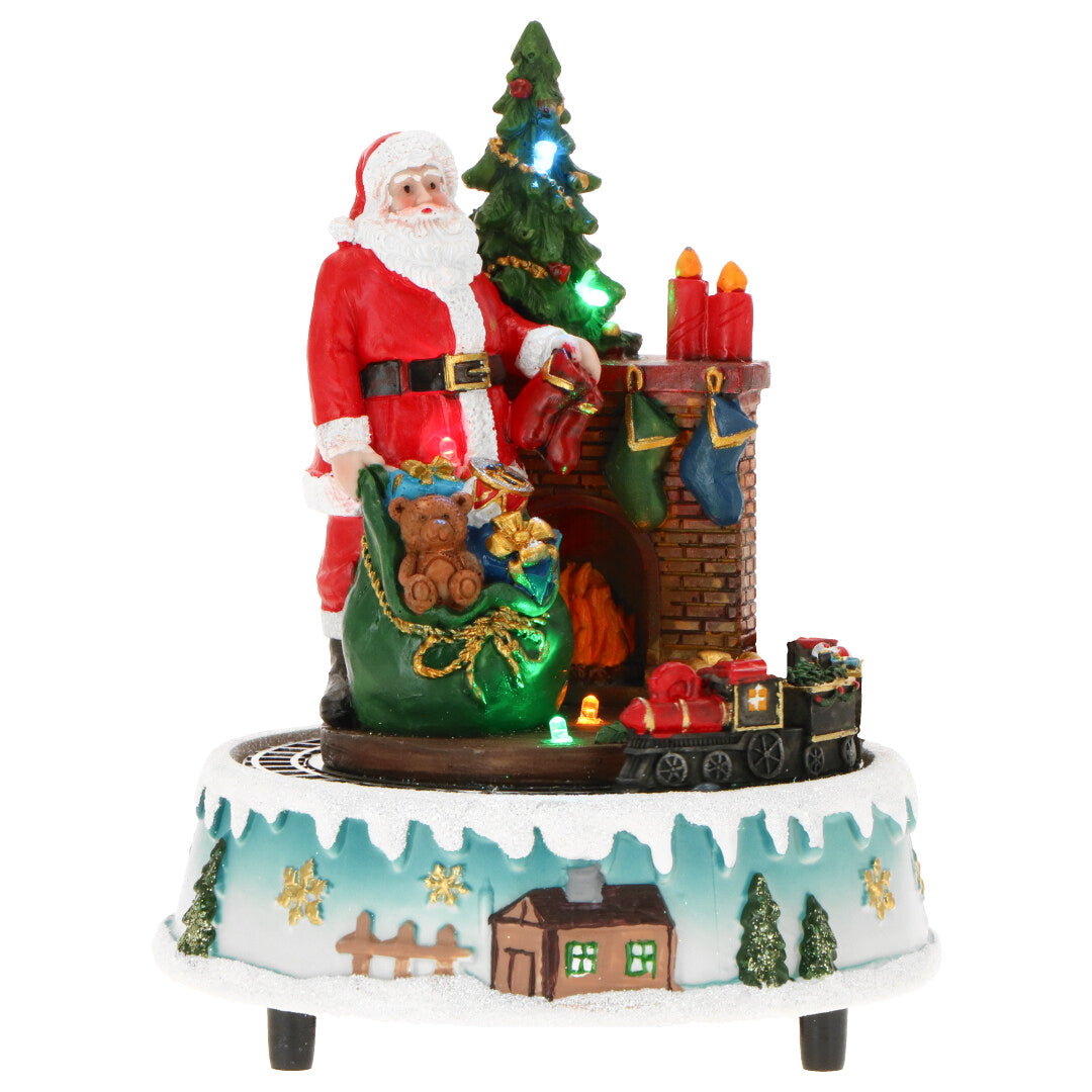 TIMSTOR - Santa Claus Christmas Scene with Moving Christmas Decoration 21cm LED