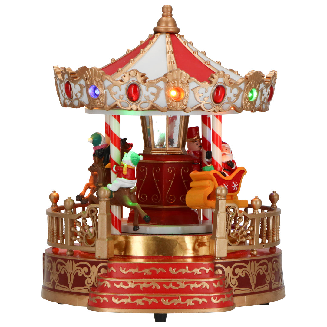 TIMSTOR Carousel Carousel with Movement 18x23cm Christmas Decoration with LED