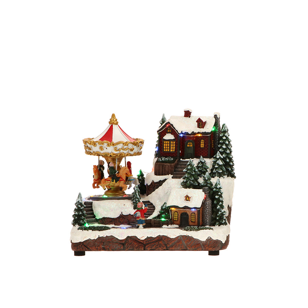 TIMSTOR - Christmas Scene Animated Christmas Landscape 23x21cm LED Movement