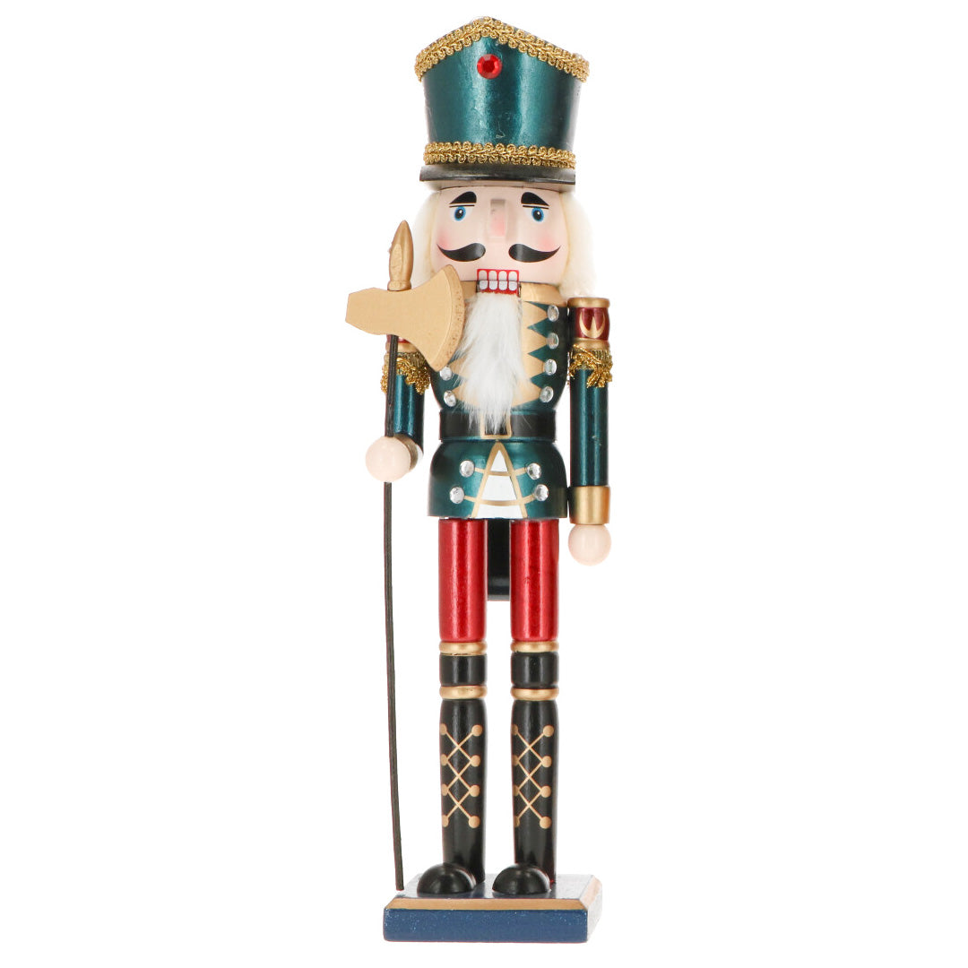 TIMSTOR - Nutcracker Soldier Nutcracker with Ax 43cm Wood Christmas Decoration