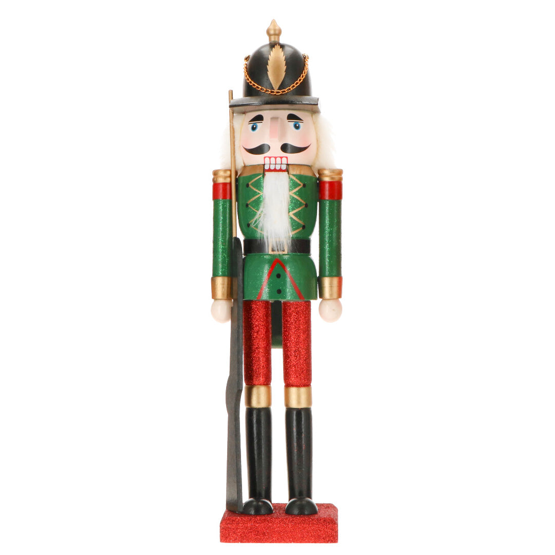 TIMSTOR - Nutcracker Nutcracker Soldier with Rifle 43cm Wooden Christmas Decoration