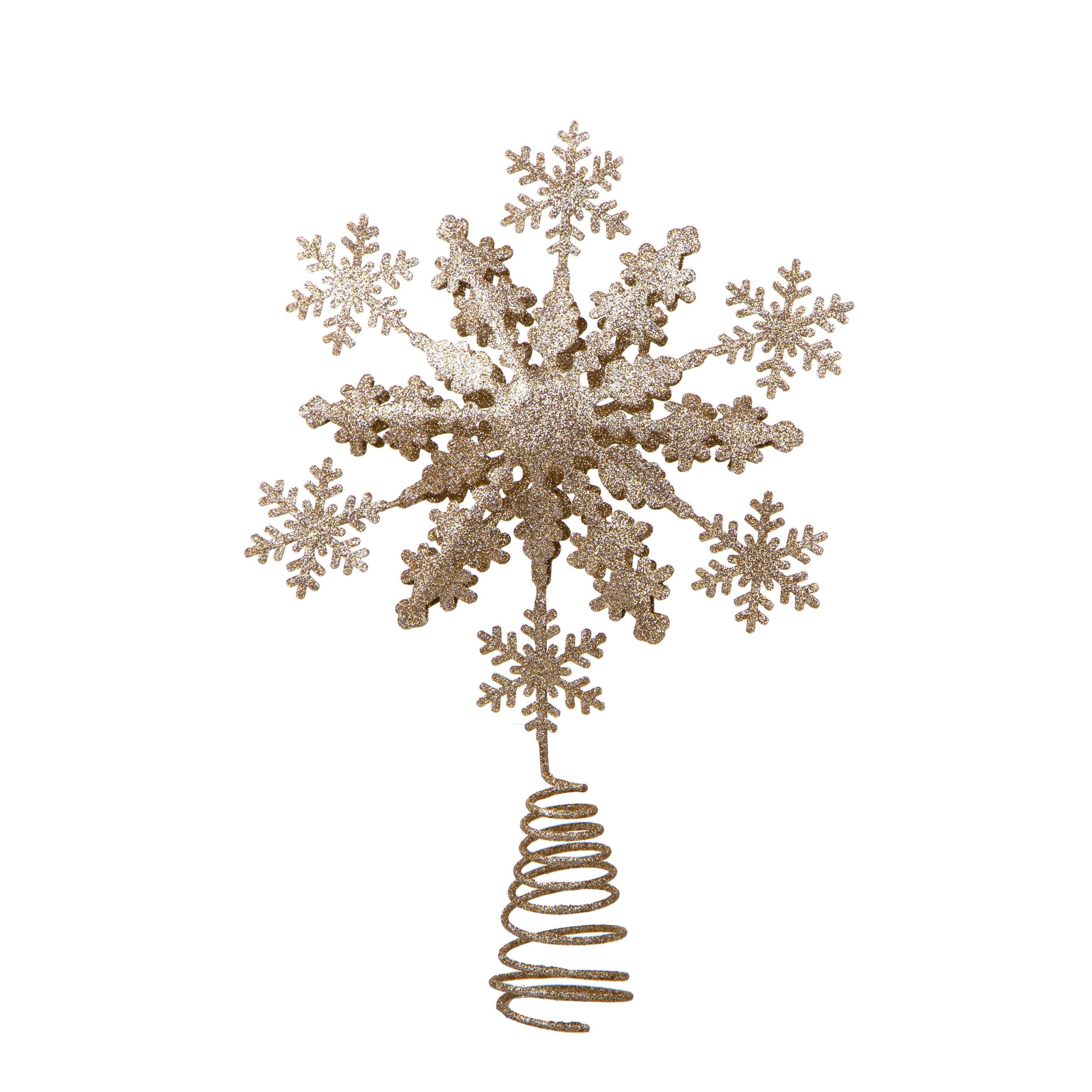 BIANCHI DINO - Christmas Tree Topper Snowflake Christmas Decoration 30.5 cm