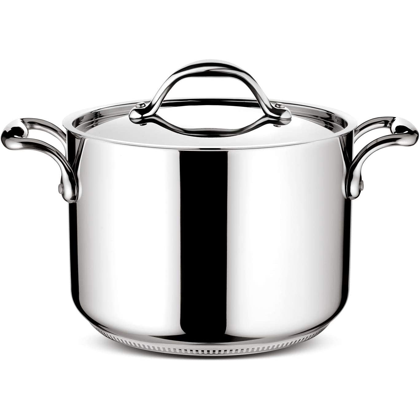 Lagostina Accademia Lagofusion Casseruola Fonda 2 Maniglie con Coperchio,  Acciaio Inox 18/10 Ø 24 cm, Pentola Induzione, Gas e Forno, Finitura Lucida  Esterna e Satinata Interna, Fondo 5 Strati : : Casa e cucina