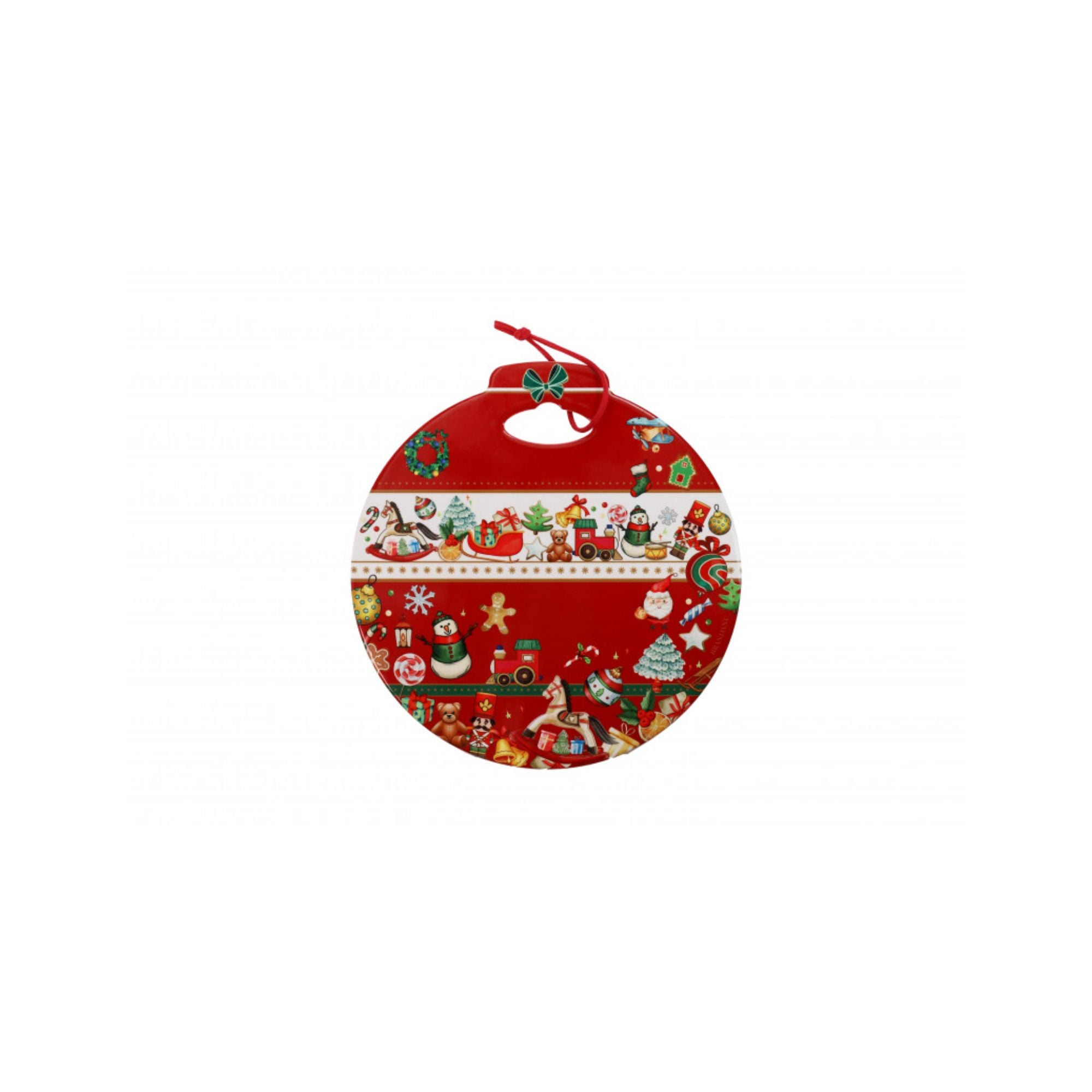 BRANDANI - Trivet Decoration Chicchi e Balocchi Christmas Table 18 cm Ceramic