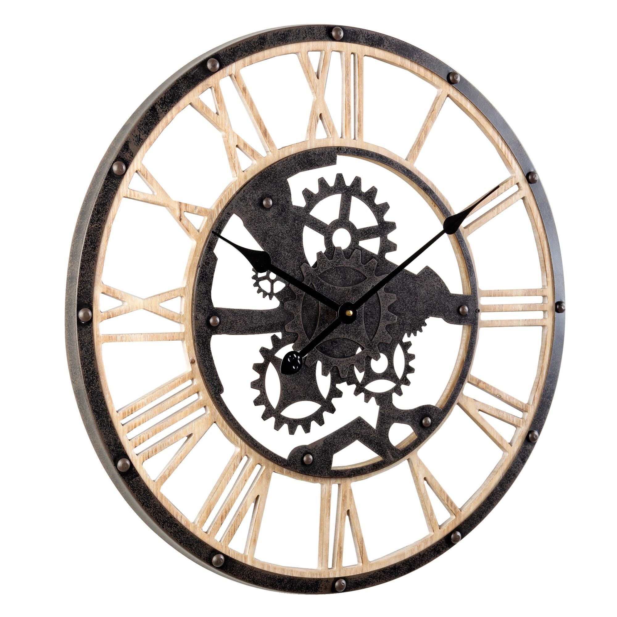 BIZZOTTO Ticking Wall Clock with Exposed Gears 60cm