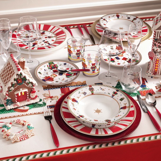 BRANDANI - Table Service 18 Pieces The Nutcracker Christmas Table Porcelain 84170