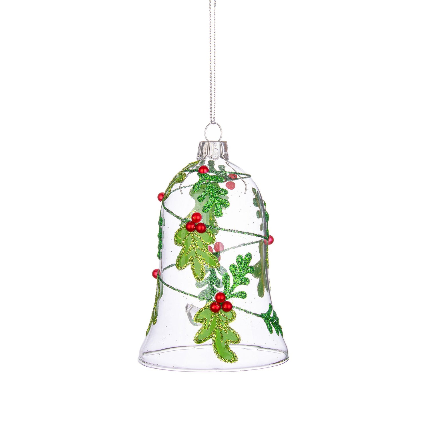 BIZZOTTO Bell Pendant Glass Christmas Tree Decoration 13cm Green