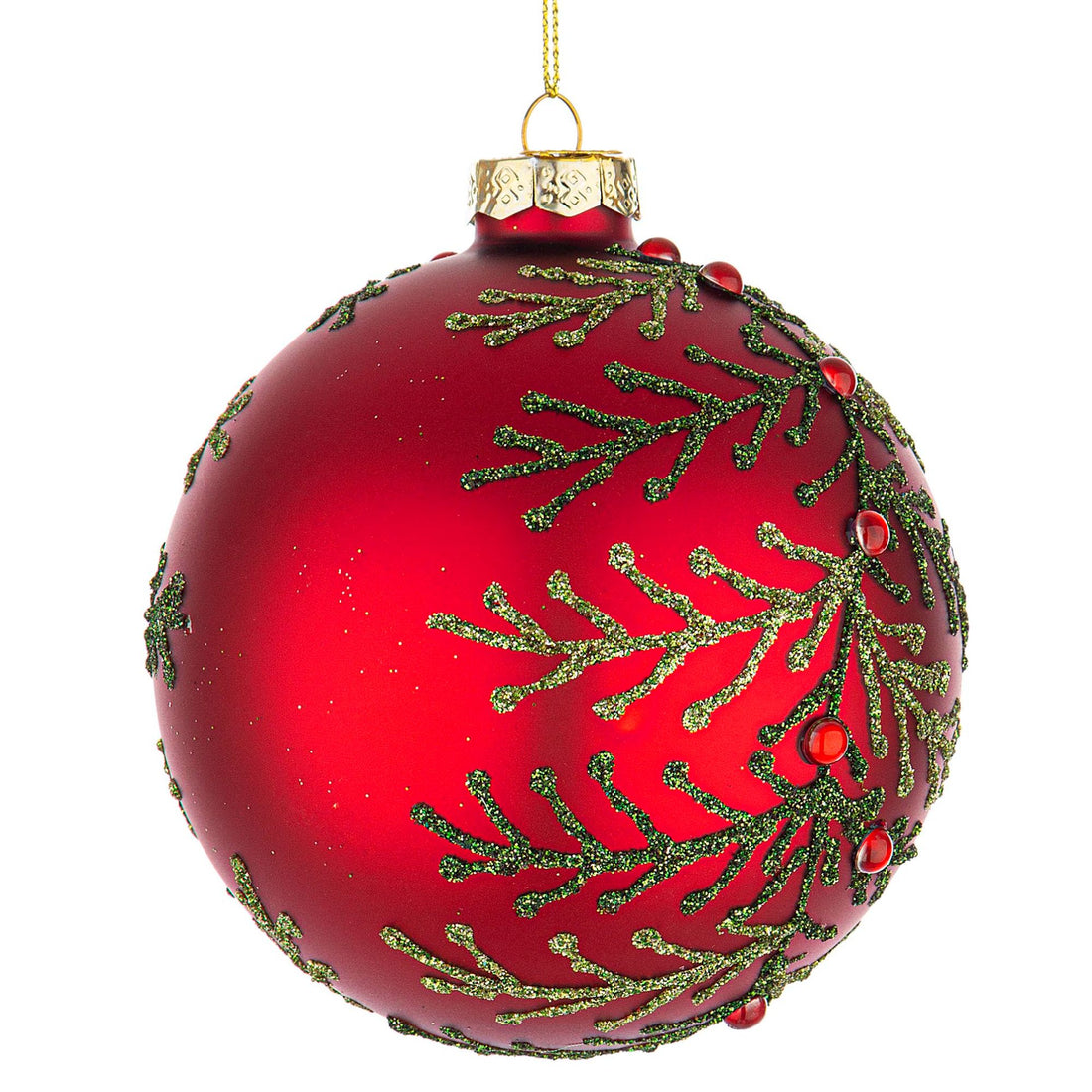 BIZZOTTO Glass Christmas Tree Ball Laurie 10cm Red