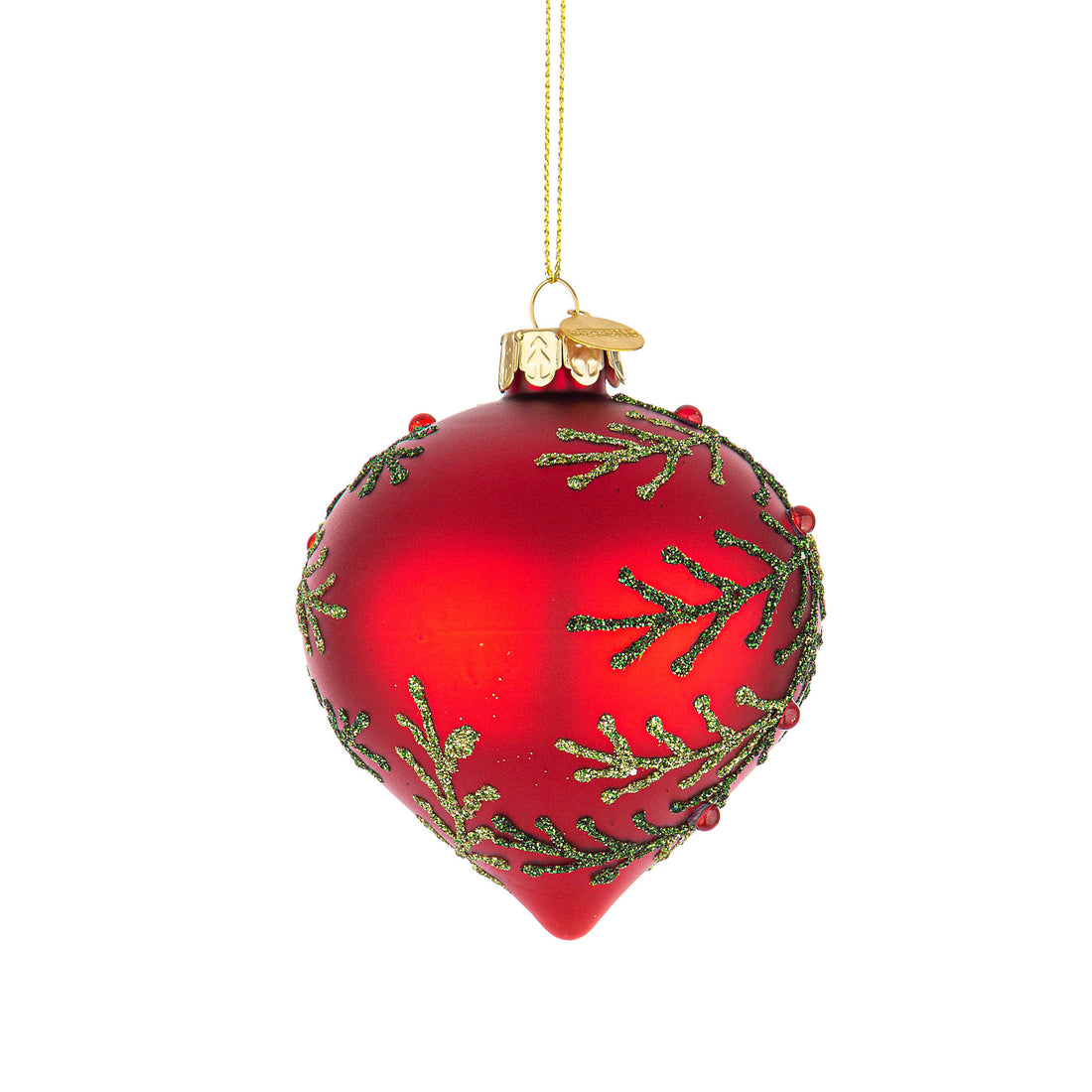 BIZZOTTO Glass Christmas Tree Bauble Sphere Laurie 9cm Red