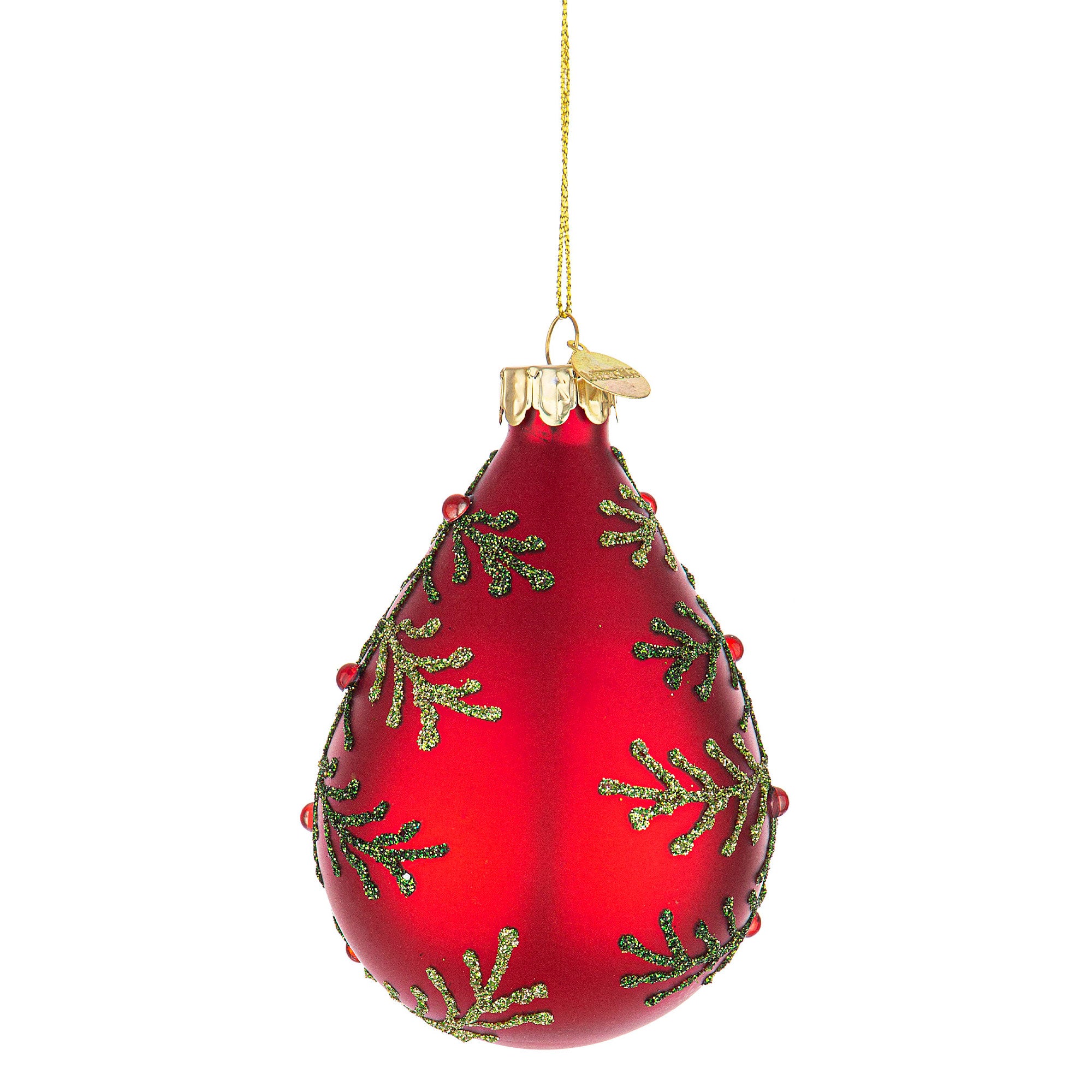 BIZZOTTO Glass Christmas Tree Ball Laurie 10cm Red