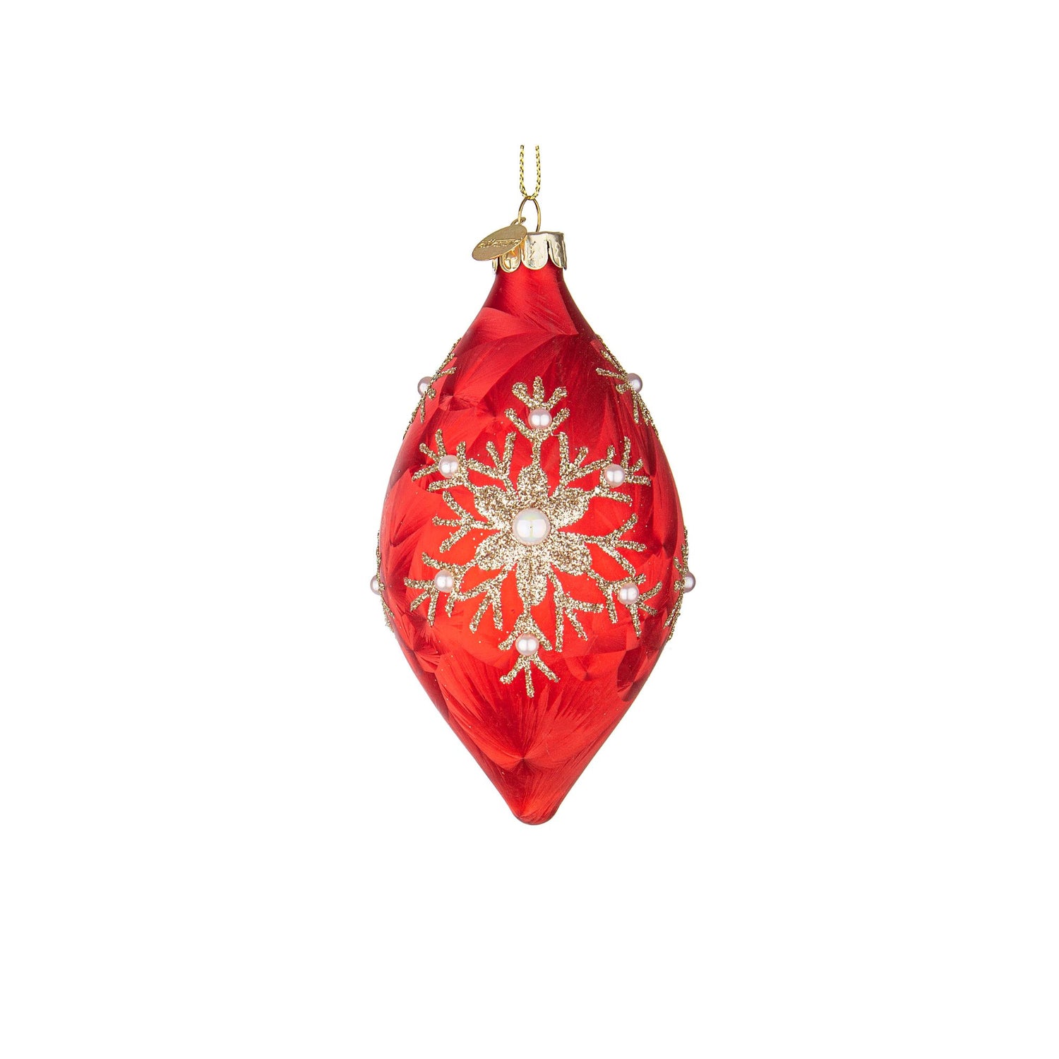 BIZZOTTO - Sfera Pallina Albero di Natale Camilla 13 cm Vetro Rosso