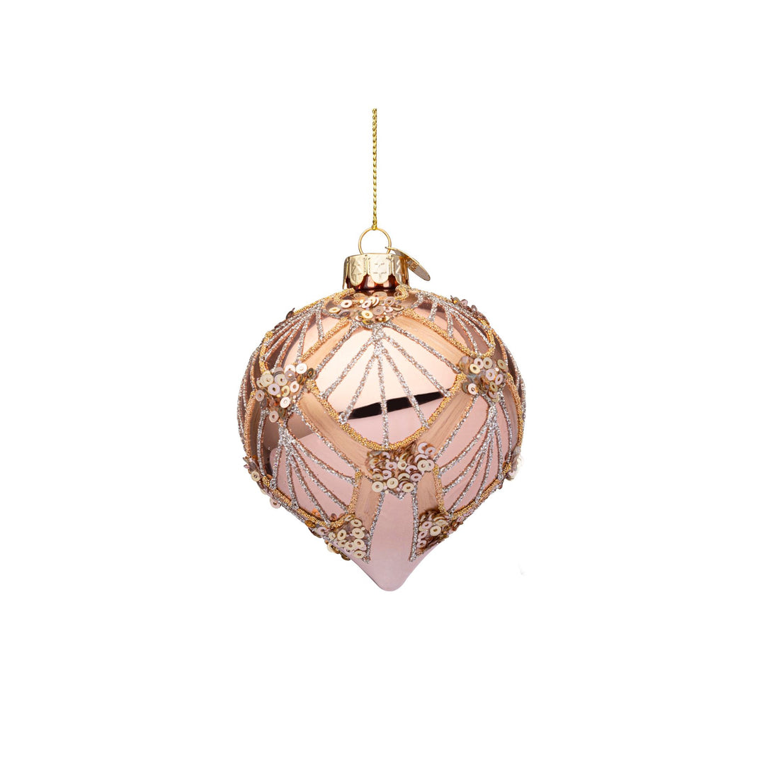 BIZZOTTO - Lux Christmas Tree Ball Sphere 9 cm Pink Champagne Glass