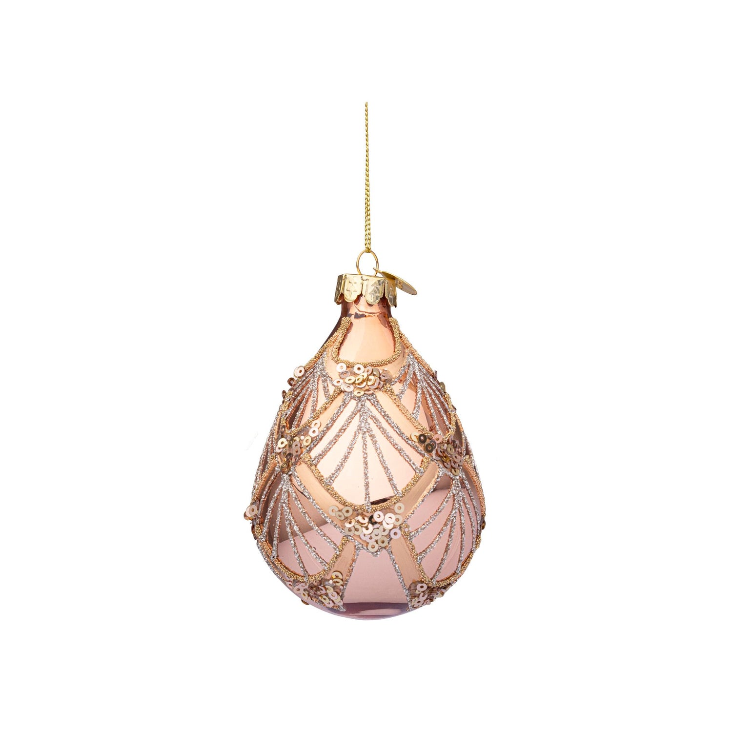 BIZZOTTO - Lux Christmas Tree Bauble Sphere 10 cm Pink Champagne Glass