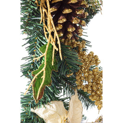 BIZZOTTO - Boa Garland Kyle Poinsettia 180cm PVC Christmas Decoration