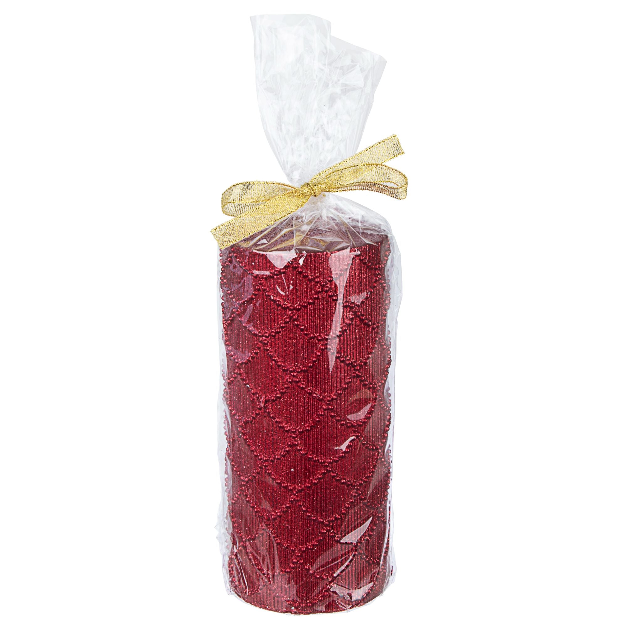 BIZZOTTO - Candela di Natale Luxe Rosso 15 cm Decorazione Natale Cera