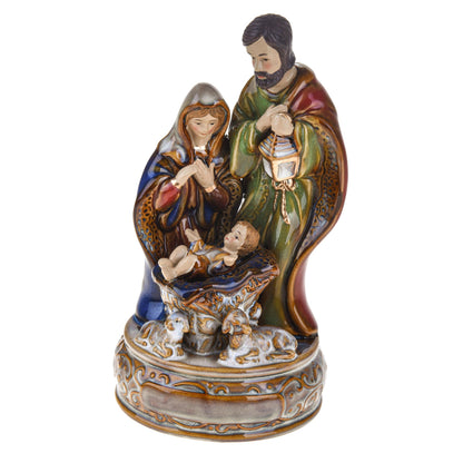 BIANCHI DINO - Nativity Music Box Christmas Decoration 22 cm Porcelain