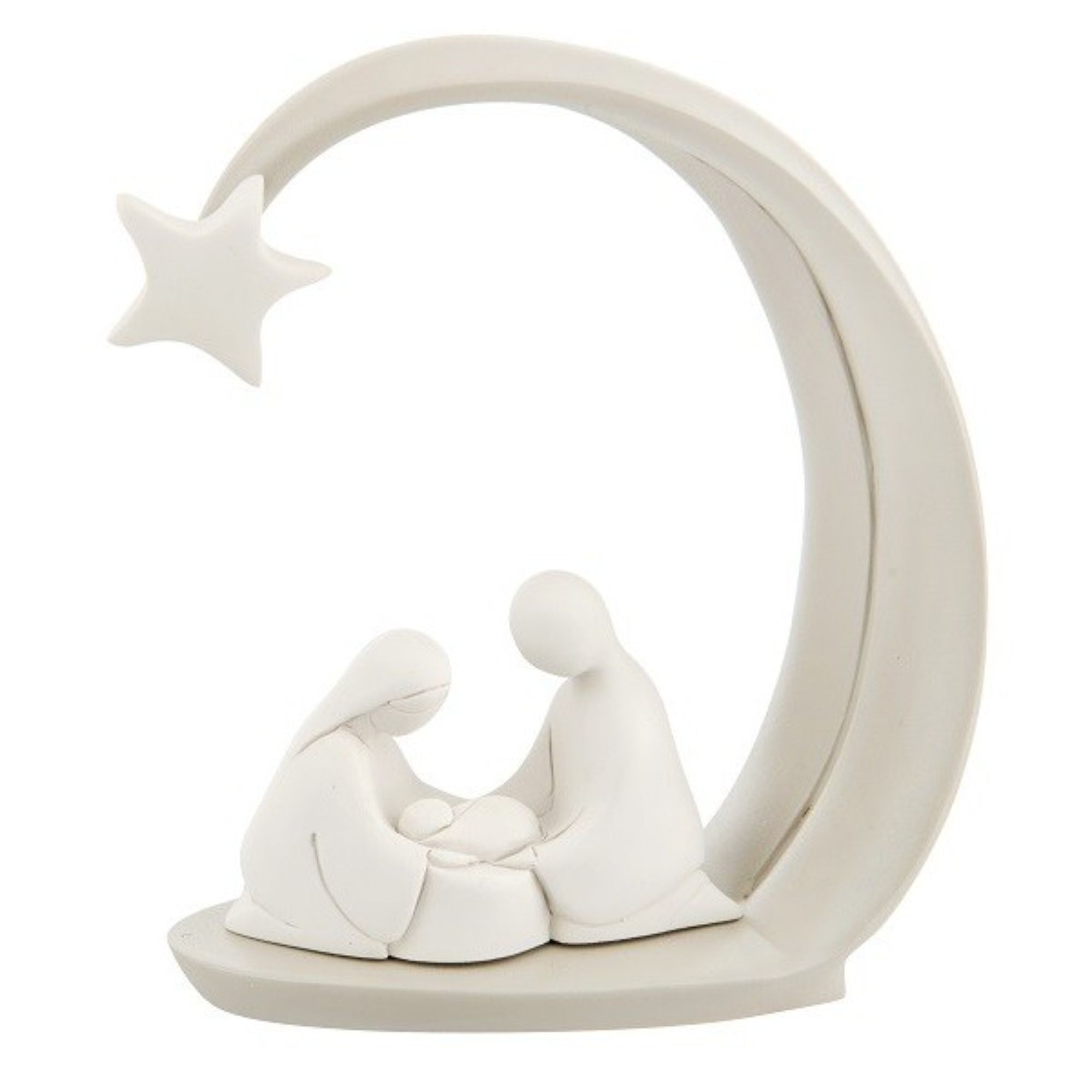 BONGELLI PREZIOSI - Presepe Cometa Natale Natività Nocciola Bianco 13 cm Marmorino