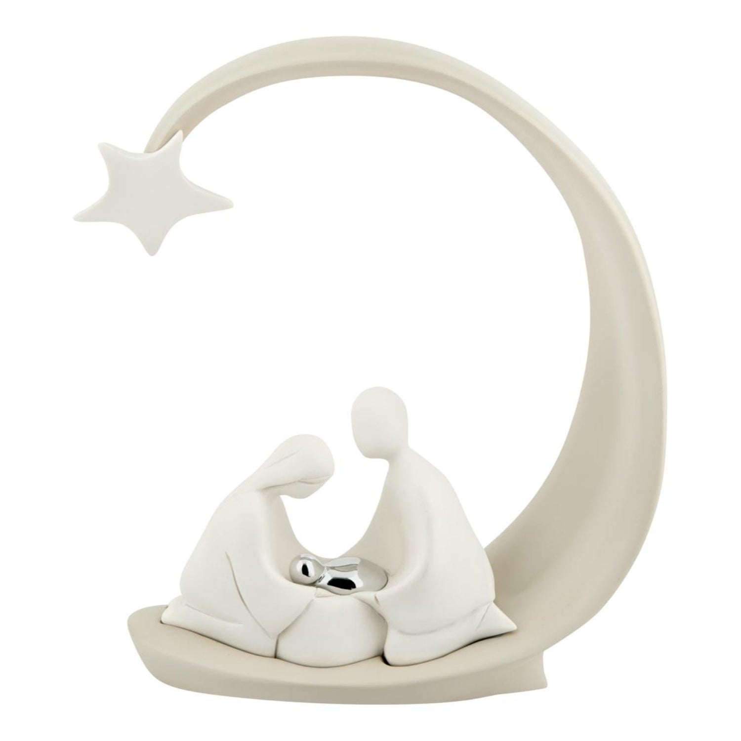 BONGELLI PREZIOSI - White Hazel Comet Nativity Scene 25 cm Marmorino NT76/2N