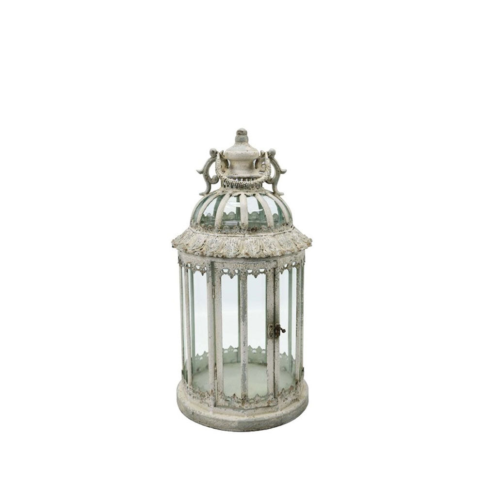 BRANDANI Carousel Lantern in Metal and Glass 28x59cm