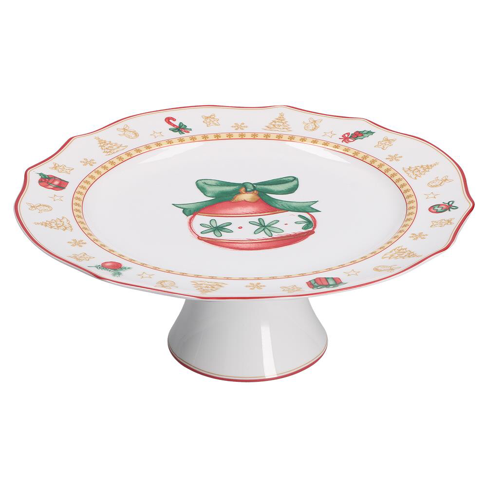 LA PORCELLANA BIANCA Christmas Edition Cake Plate Stand 31cm