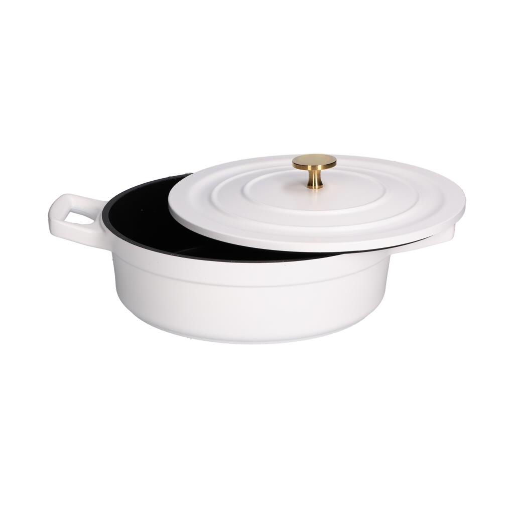 LA PORCELLANA BIANCA Ribolle Low Casserole 24cm Non-Stick Aluminum