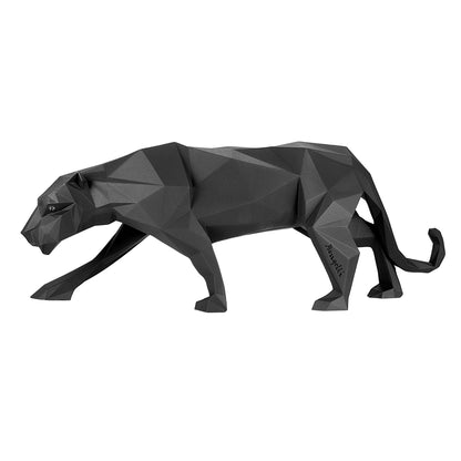 BONGELLI PREZIOSI Stylized Black Panther Figure Statue 40x15cm Marmorino