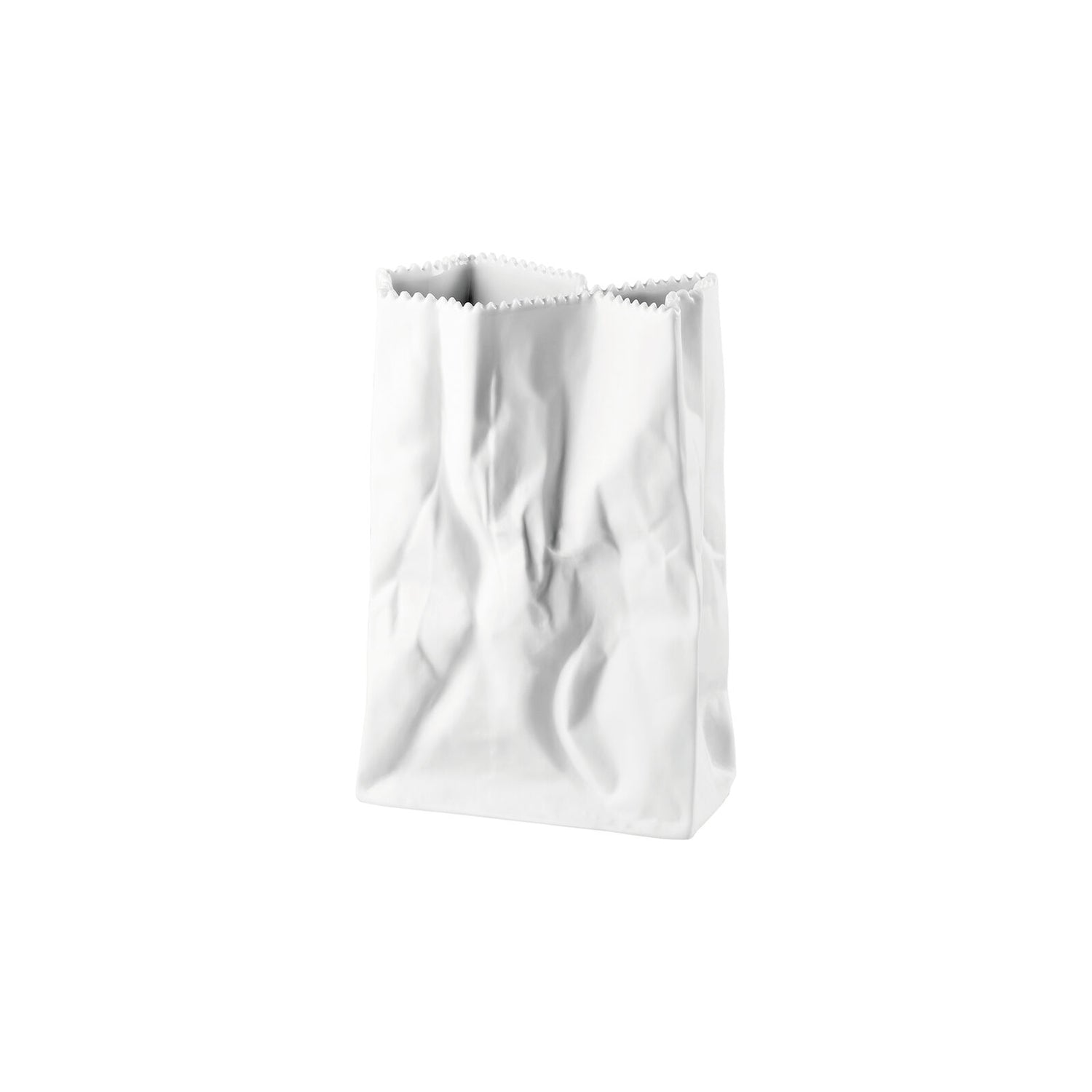 ROSENTHAL Do Not Litter Vase Bag 18cm White Porcelain