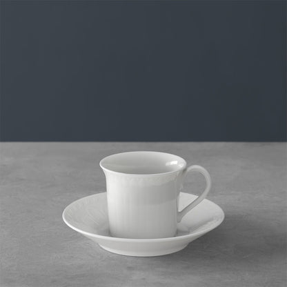 VILLEROY &amp; BOCH Cellini Tazza Caffè Espresso Moka 100ml con Piattino 12cm Porcellana