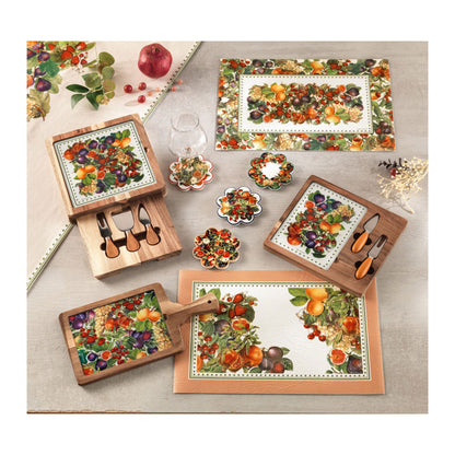 BRANDANI Le Primizie Trivet Set 4 Pieces Ceramic Cork 11cm