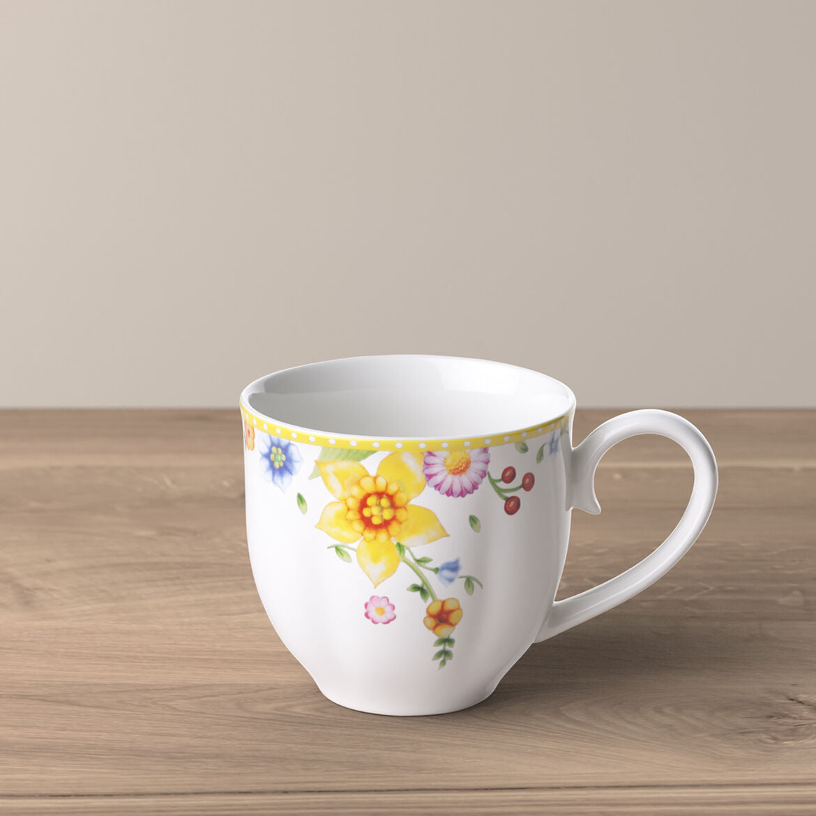 VILLEROY &amp;amp; BOCH Spring Awakening Coffee Mug 160ml with Saucer 15cm Easter Table