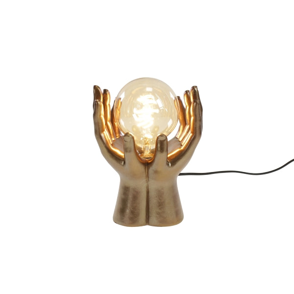 WERNS Table Lamp Hands Golden Touch 15x20cm Resin