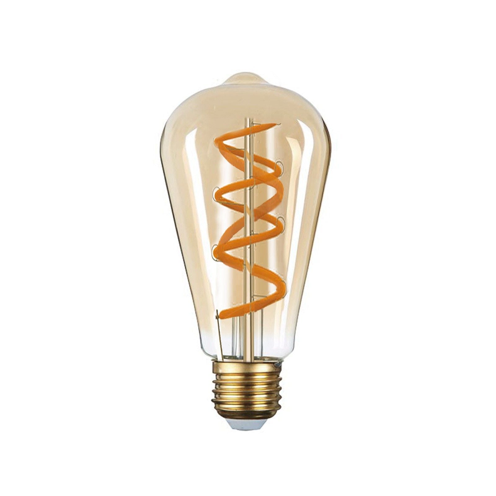 WERNS LED Filament Bulb E27 Warm Amber Light 14cm