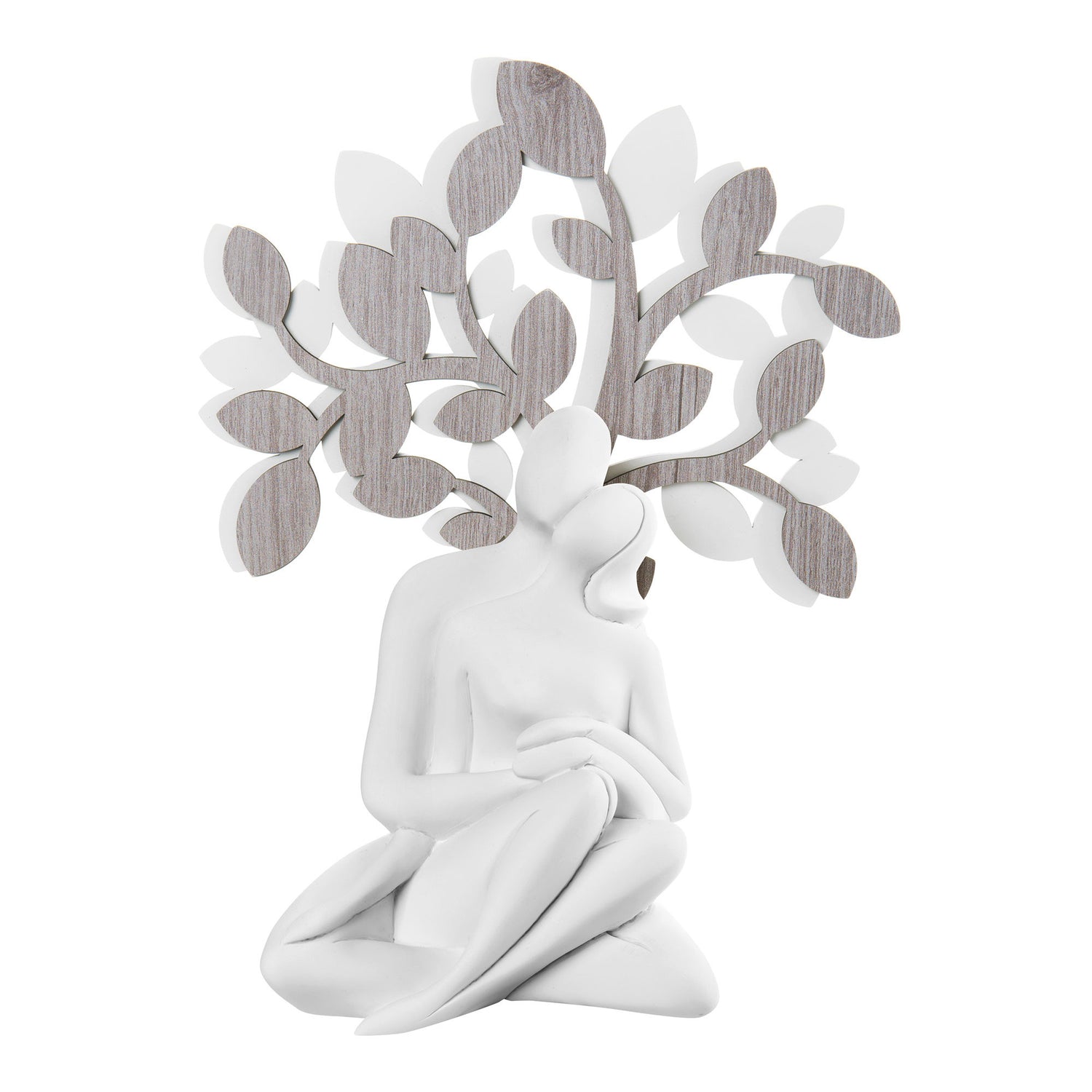 BONGELLI PREZIOSI Sculpture Figure Lovers Tree of Life 32x24cm Marmorino