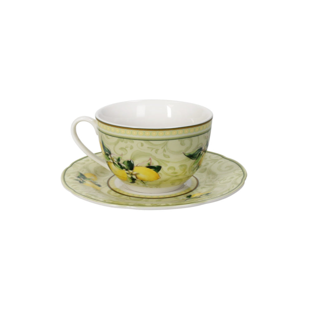 BRANDANI Tea Cup Set 2 Pieces Lemons 100ml Porcelain