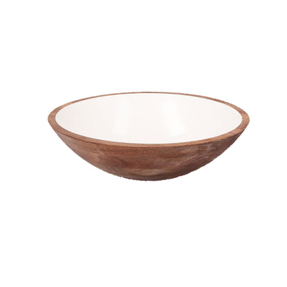 LA PORCELAINA BIANCA Libeccio Medium Bowl 25.5cm Enamelled Wood