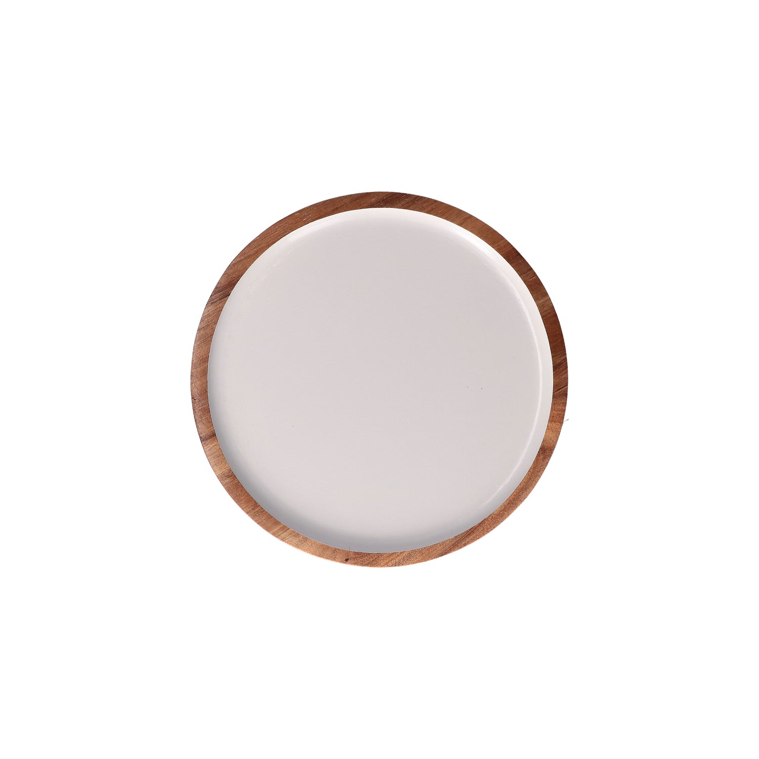 LA PORCELAINA BIANCA Libeccio Round Tray 25.5cm Enamelled Wood