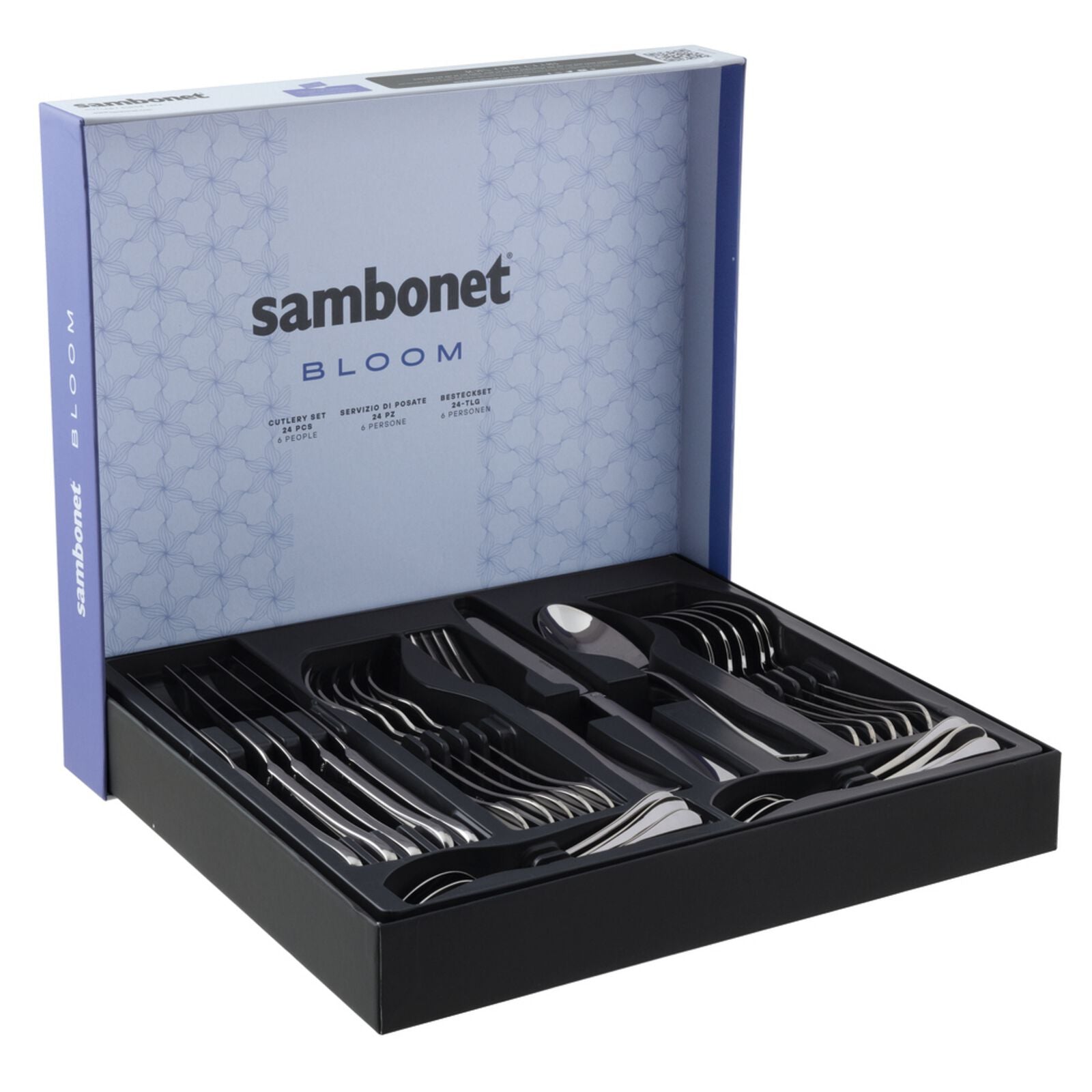 SAMBONET Bloom Servizio Tavola Posate 24 Pezzi Acciaio Inox