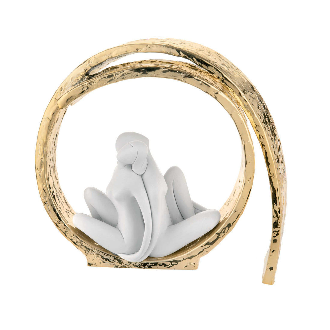 BONGELLI PREZIOSI Statue Figure Couple Vortex Lovers 15cm Gold