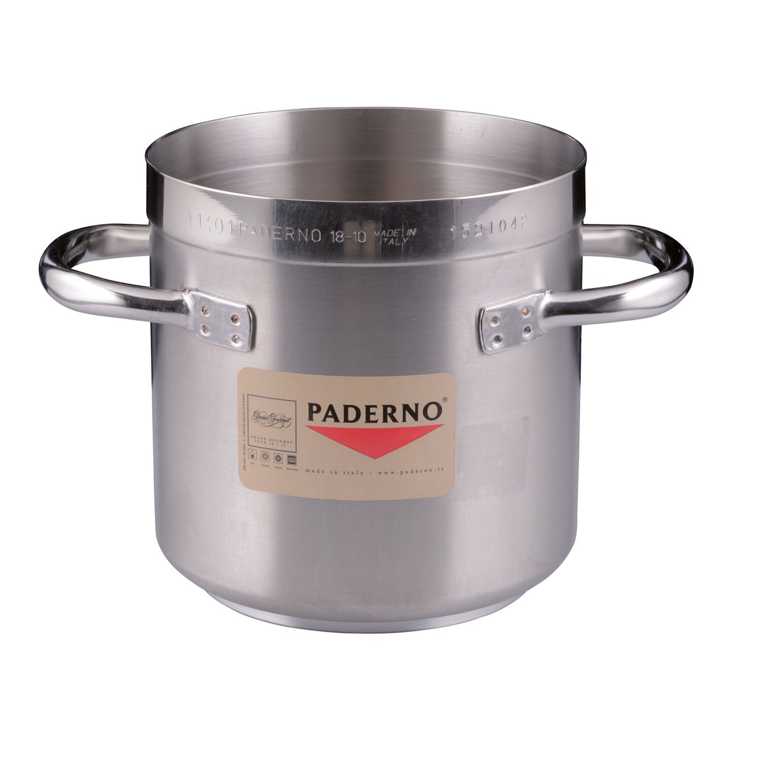 PADERNO Pentola Alta 16cm Serie 1100 Grand Gourmet Acciaio Inox 11101-16