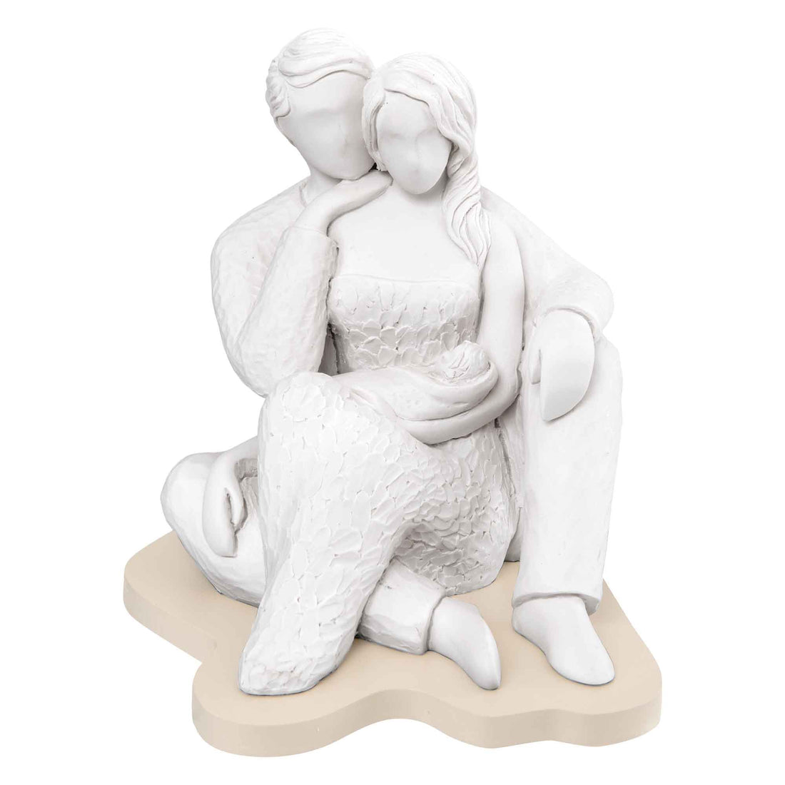 BONGELLI PREZIOSI Sculpture Figure Dream Family 14x17cm Marmorino