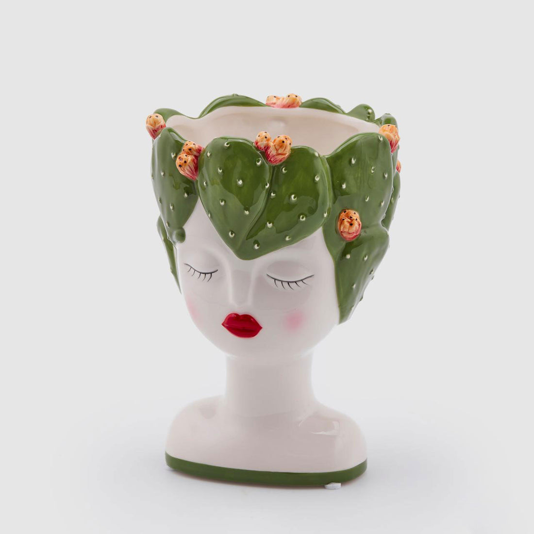 EDG Enzo De Gasperi Prickly Pear Head Vase 23cm Ceramic