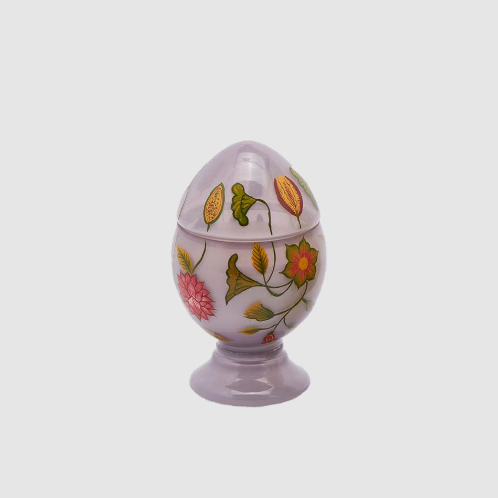 EDG Enzo De Gasperi Candela Profumata Uovo Ovetto di Pasqua 17cm Viola Decorazione Pasquale